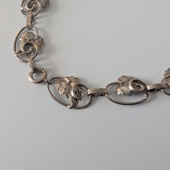 Vintage Danescraft Sterling Silver Leaf Choker - Picture 2 of 5